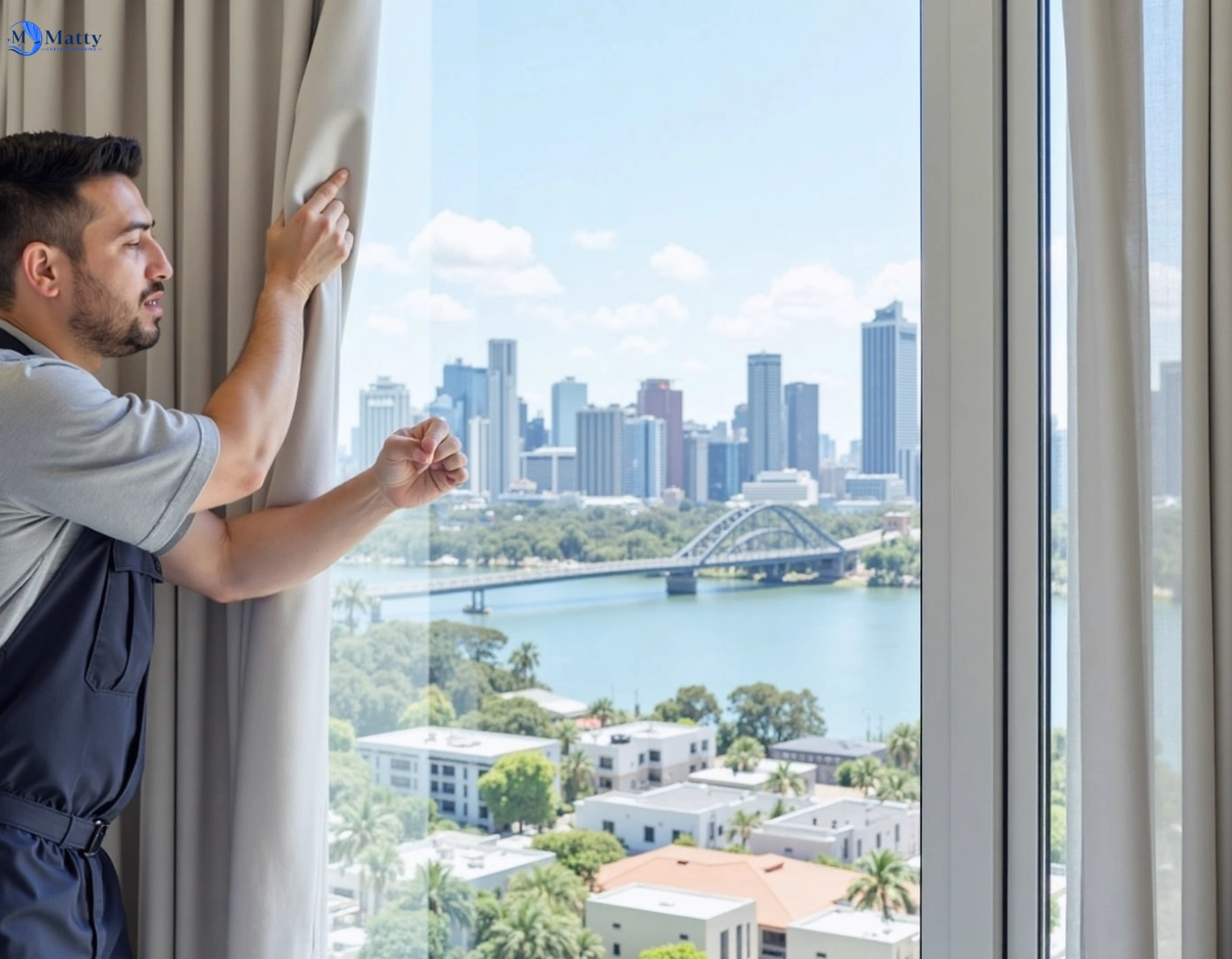 Professional curtain steam cleaning service reidtown-nsw QLD by Matty Curtain Cleaning