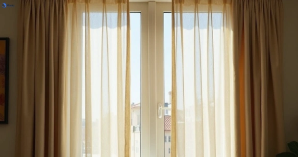 Dull dusty drapes in reidtown-nsw before professional cleaning